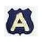 Alruth sail insignia, an “A” on a blue shield