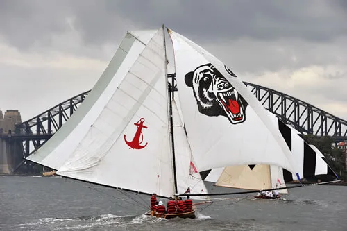 Crew sailing an 18-footer