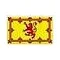 Scot sail insignia, a red lion rampart on a yellow background