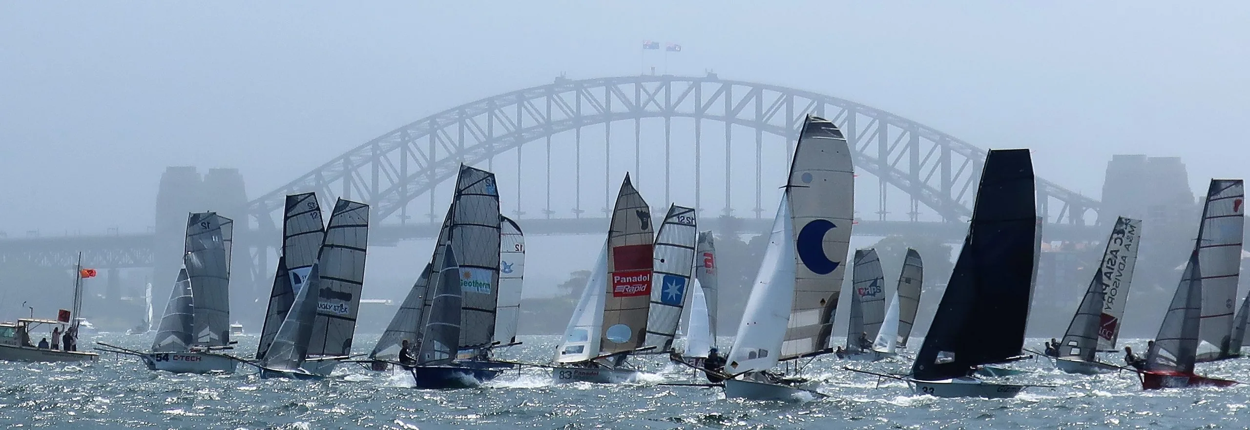 12-foot skiffs sailing on Sydney Harbour