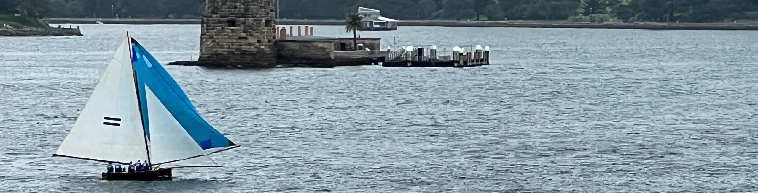 Tangalooma under full sail on Sydney Harbour